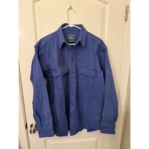 Vintage Woolrich Shirt Mens Large Heavy Chamois Flannel Button Up Made in USA
